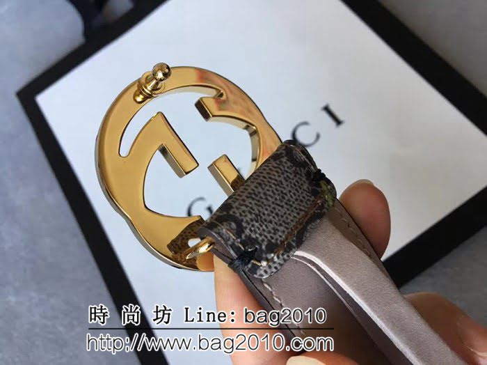 古馳CUCCI 高級人造革印花面料 款式新穎別致 高端大氣 奢華時尚女士皮帶 GHG1262